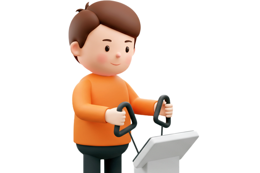 인바디를 재고 있는 일러스트 